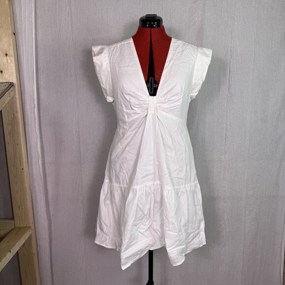 Steve Madden Dresses & Skirts - Steve Madden Women's Elastic Waist Sleeveless Mini Dress Size L White NWT E976